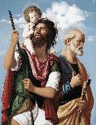 CIMA da Conegliano St Christopher with the Infant Christ and St Peter oil painting on canvas